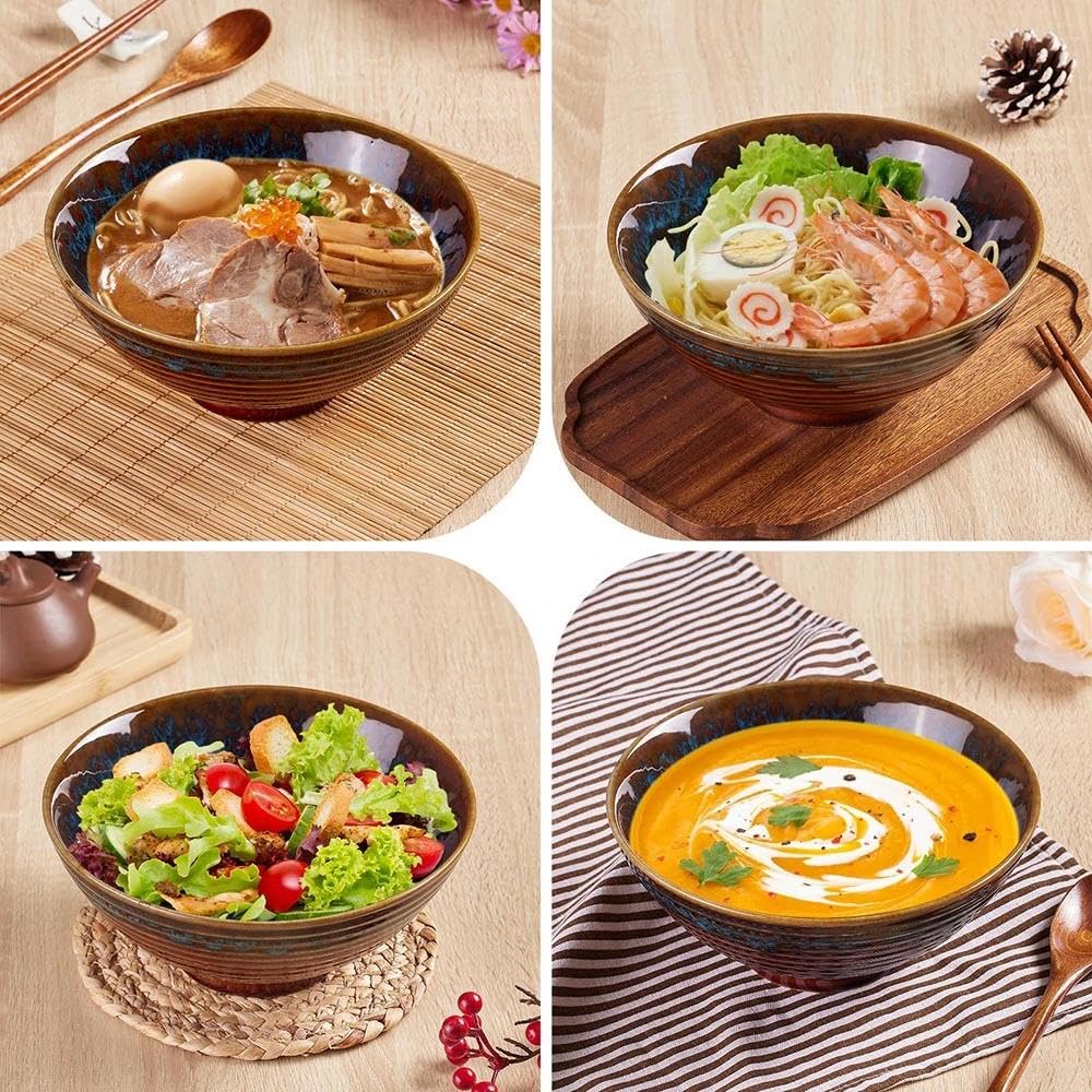 Amazon.com: Ceraozmus Ceramic Ramen Bowls - 40 oz - 20cm - With